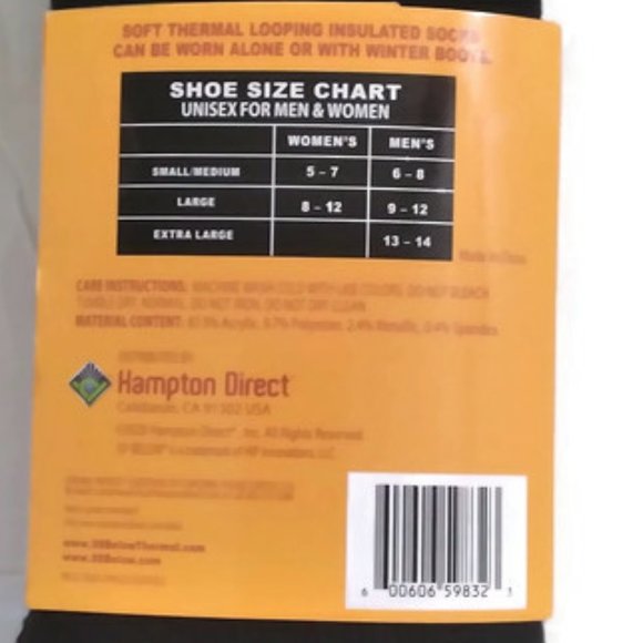 35° BELOW THERMAL SOCKS NEW As Seen on TV - Picture 4 of 4